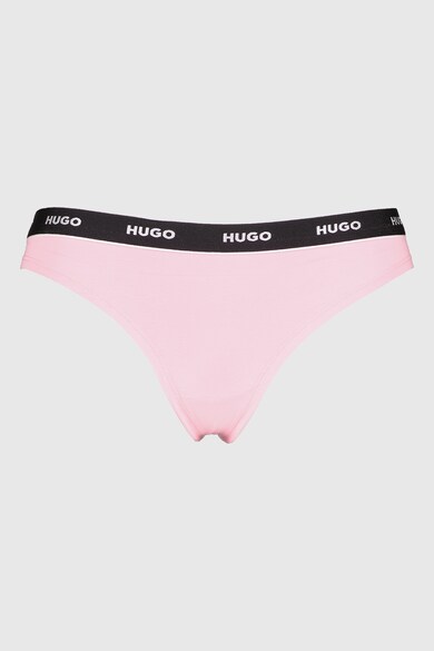 HUGO Set de chiloti tanga cu banda logo in talie - 3 perechi Femei