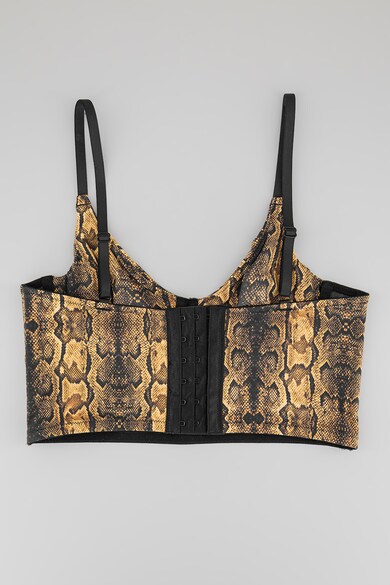 HUGO Sutien longline cu vatelina si animal print Femei