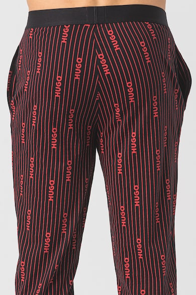 HUGO Pijama din amestec de bumbac cu pantaloni lungi Barbati