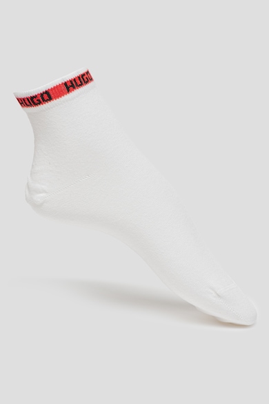 HUGO Къси чорапи с памук и лого - 2 чифта Мъже