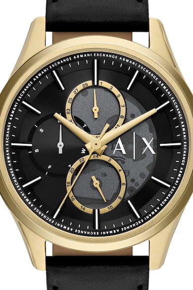 ARMANI EXCHANGE Мултифункционален часовник с кожена каишка Мъже