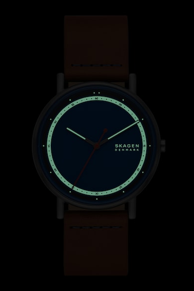 Skagen Ceas cu o curea de piele Barbati