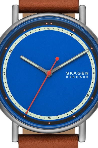 Skagen Ceas cu o curea de piele Barbati