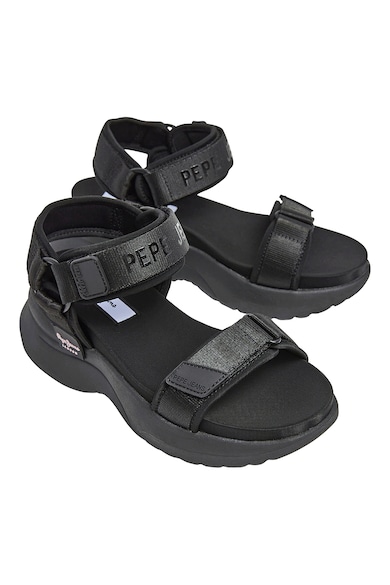 Pepe Jeans London Скосени сандали с лого Жени