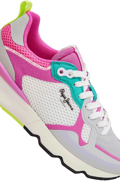 Pepe Jeans London Pantofi sport colorblock cu insertii de plasa Femei