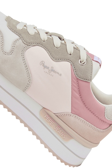 Pepe Jeans London Colorblock dizájnú sneaker nyersbőr részletekkel női