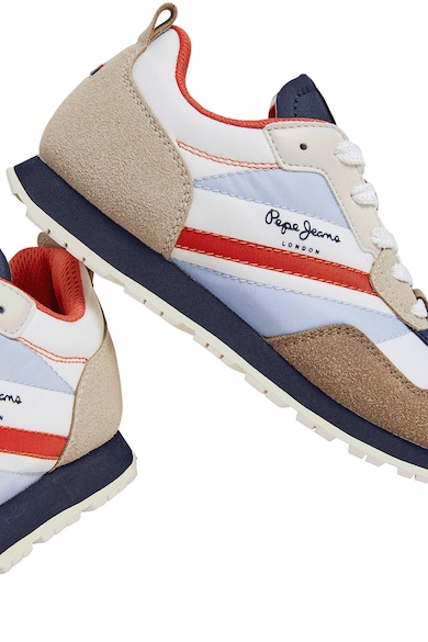 Pepe Jeans London Colorblock dizájnú sneaker nyersbőr hatású részletekkel Fiú