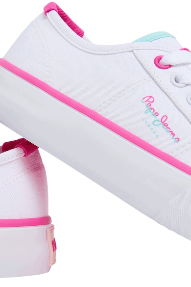Pepe Jeans London Текстилни спортни обувки с лого Момичета