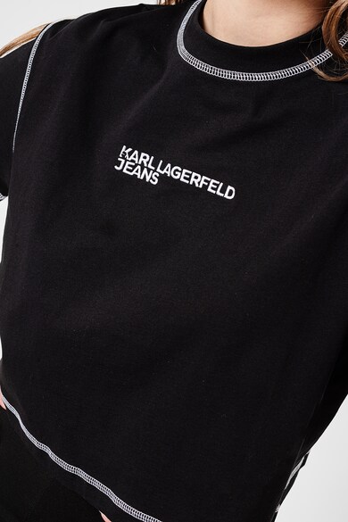 KARL LAGERFELD JEANS Къса тениска от органичен памук Жени