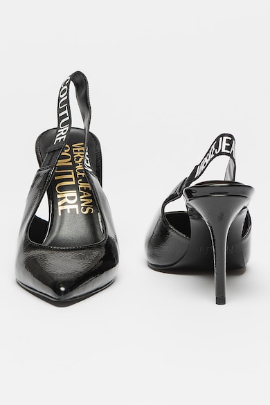 Versace Jeans Couture Scarlett sarokpántos tűsarkú lakkozott cipő női