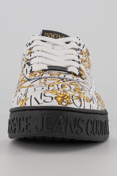 Versace Jeans Couture Logómintás bőr és műbőr sneaker férfi
