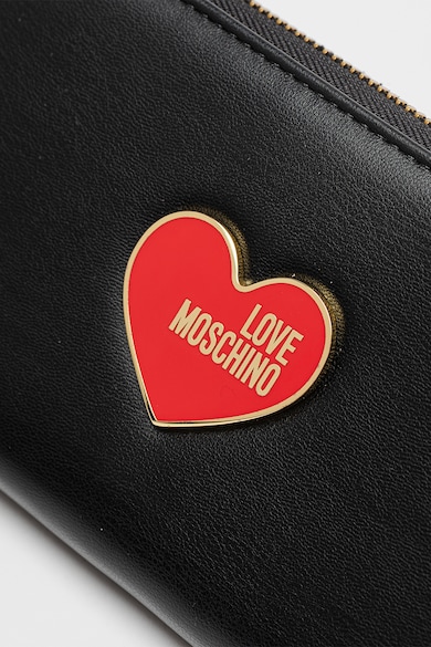 Love Moschino Műbőr pénztárca szív alakú részlettel női