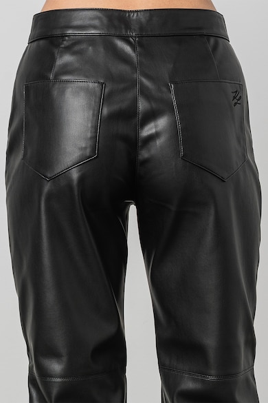 Karl Lagerfeld Műbőr nadrág cipzáros hasítékokkal női