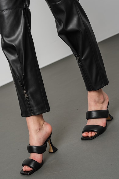 Karl Lagerfeld Панталон от еко кожа с цепки с цип Жени
