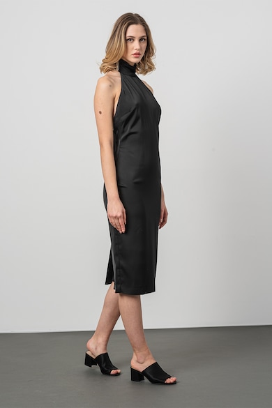 Karl Lagerfeld Сатинирана рокля с връзка през врата Жени