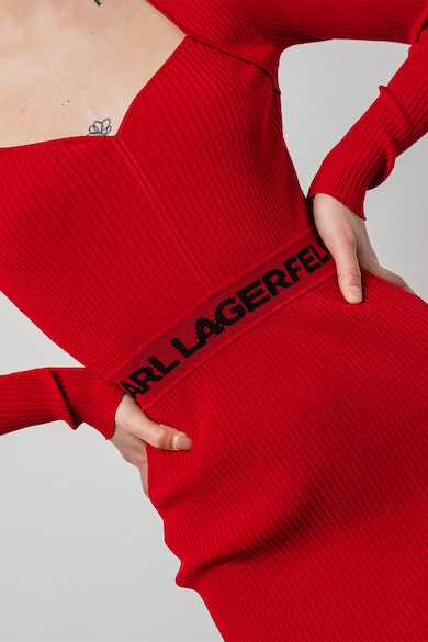 Karl Lagerfeld Прилепнала рокля с лого Жени