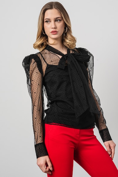 Karl Lagerfeld Ефирна блуза с панделка Жени