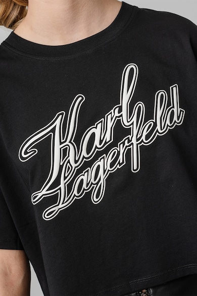 Karl Lagerfeld Къса свободна тениска с лого Жени
