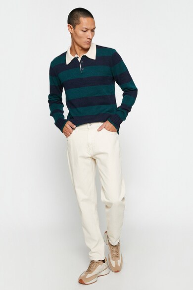 KOTON Galléros pulóver csíkos mintával férfi