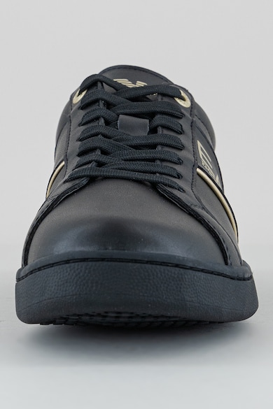EA7 Pantofi sport de piele cu garnitura cu logo Barbati