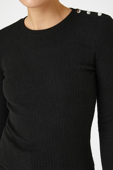 KOTON Рипсен пуловер с декоративни копчета Жени