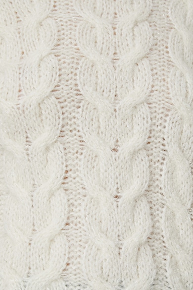 KOTON Csavart kötésmintájú pulóver középhosszú gallérral női
