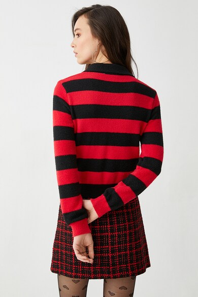 KOTON Galléros pulóver csíkos mintával női
