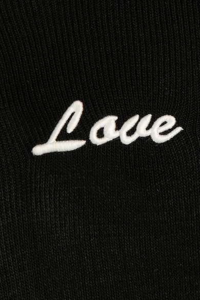 KOTON Kapucnis bordázott pulóver feliratos mintával Lány