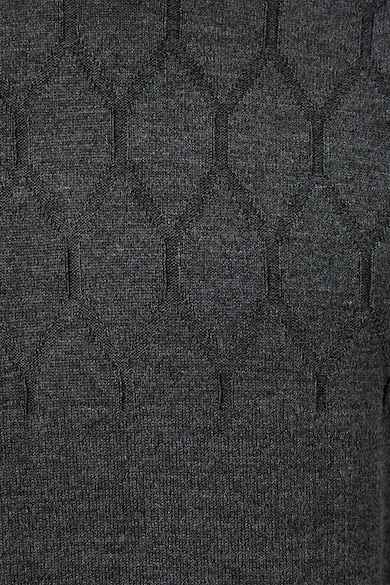 KOTON Gyapjútartalmú pulóver texturált részletekkel férfi