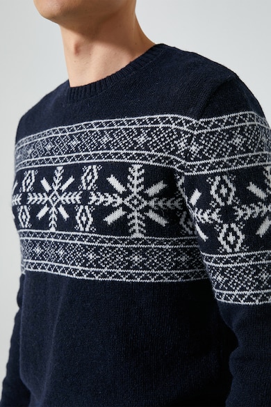 KOTON Gyapjútartalmú pulóver Karácsony témájú mintával férfi