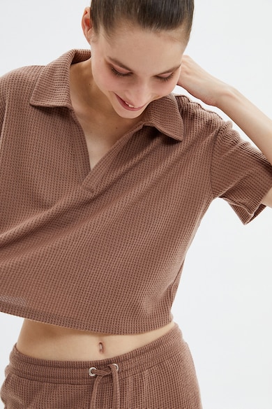 KOTON Texturált crop pizsamapóló női