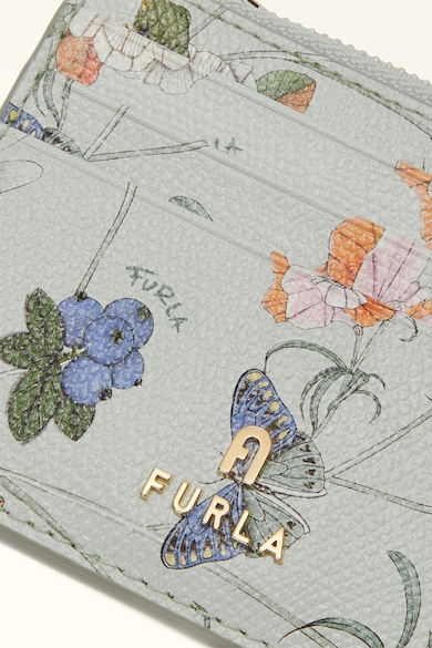 Furla Кожен калъф за карти Camelia с флорална щампа Жени