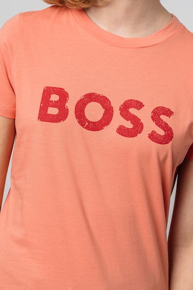 BOSS Tricou cu imprimeu logo Elogo Femei