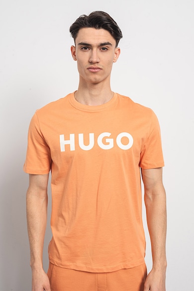 HUGO Тениска Dulivio с контрастно лого Мъже