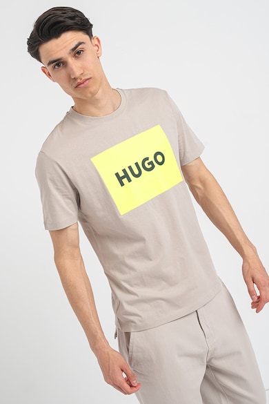 HUGO Dulive normál fazonú logós póló férfi