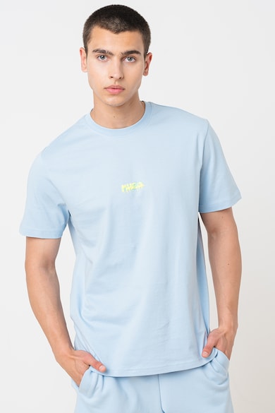 HUGO Тениска с овално деколте и шарка на гърба Мъже