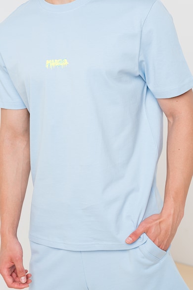 HUGO Тениска с овално деколте и шарка на гърба Мъже