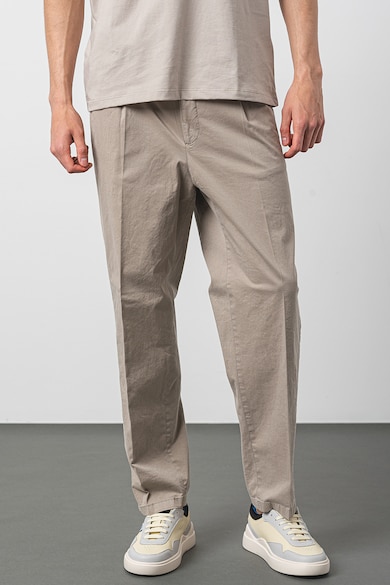 HUGO Pantaloni lungi din bumbac cu model uni Barbati