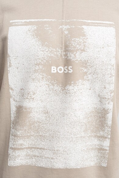 BOSS Bluza de trening de bumbac cu maneci striate Barbati