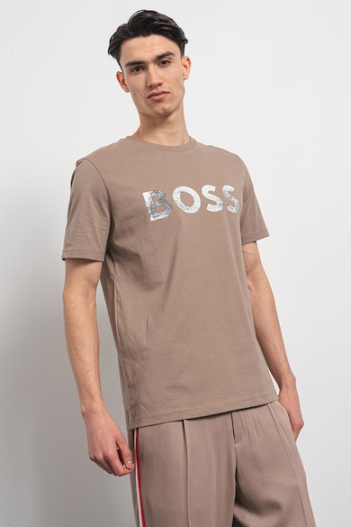 BOSS Tricou de bumbac cu imprimeu logo Ocean Barbati