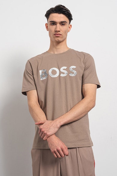 BOSS Памучна тениска Ocean с лого Мъже