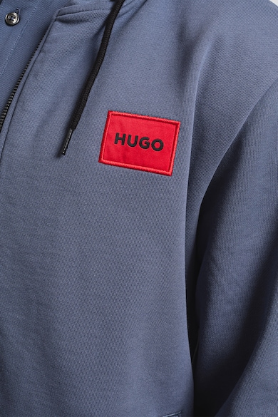 HUGO Daple212 cipzáros pulóver kapucnival és oldalzsebekkel férfi