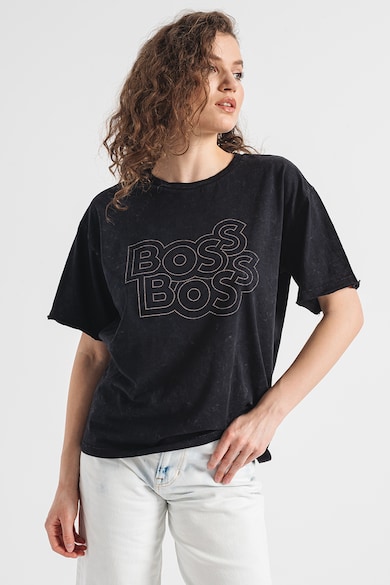BOSS Eband póló logórátéttel női