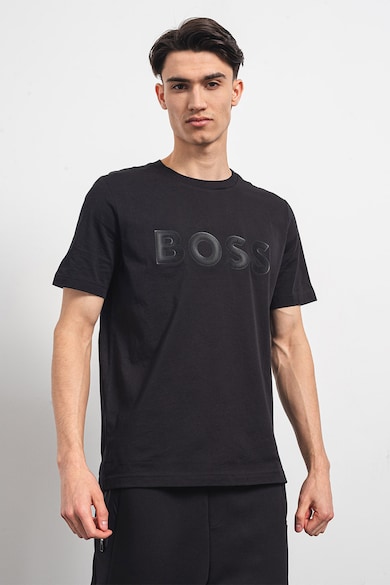 BOSS Tricou din bumbac cu imprimeu logo Barbati