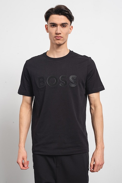 BOSS Tricou din bumbac cu imprimeu logo Barbati