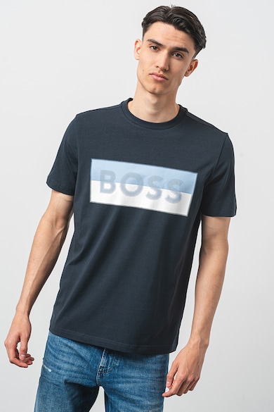 BOSS Тениска с лиосел с лого Мъже