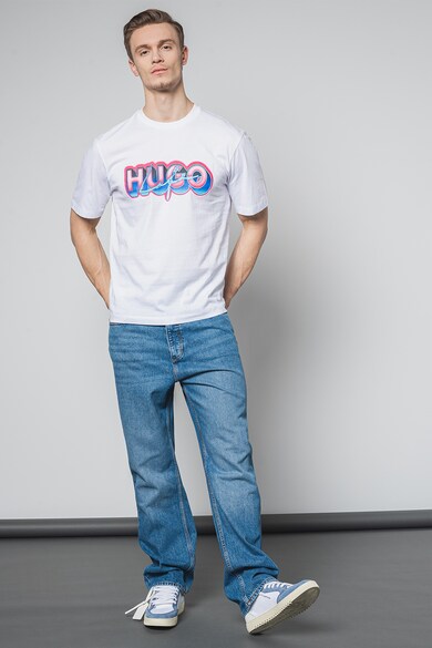 HUGO Памучна тениска Nillumi с лого Мъже