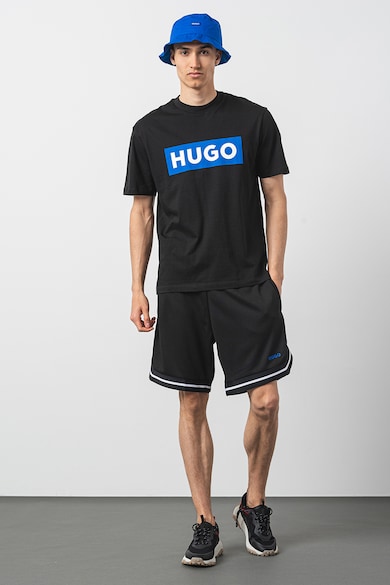 HUGO Тениска Nico с лого и овално деколте Мъже
