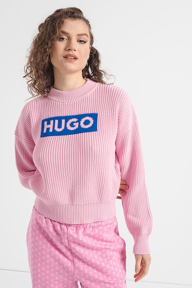 HUGO Pulover striat cu imprimeu logo Femei