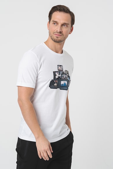 BOSS Tricou de bumbac cu imprimeu Barbati